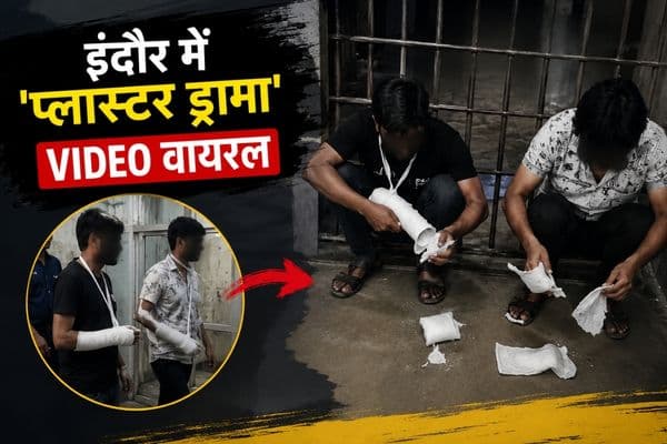 Indore Viral Video: इंदौर में 'प्लास्टर ड्रामे' का VIDEO वायरल, जेल पहुंचते ही आरोपियों ने उतारा पट्टा